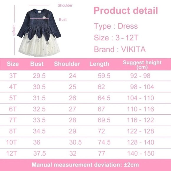 Vikita Glittery Star Sequined Appliquéd Dress - Picture 7 of 7